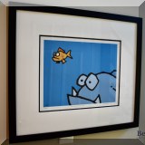 A11. Big Fish, Little Fish limited edition signed serigraph by Ed Heck 23” x 26” - $175 